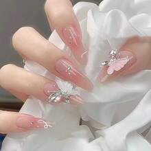 10 Chiếc/Phụ kiện làm móng hình bướm pha lê băng với đá mắt ngựa siêu lấp lánh dành cho mọi phụ nữ và các cô gái xinh đẹp Bùa làm móng DIY Đồ trang trí móng tay Đá quý - Nhiều màu - Xem 5