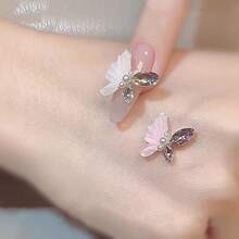 10 Chiếc/Phụ kiện làm móng hình bướm pha lê băng với đá mắt ngựa siêu lấp lánh dành cho mọi phụ nữ và các cô gái xinh đẹp Bùa làm móng DIY Đồ trang trí móng tay Đá quý - Nhiều màu - Xem 3