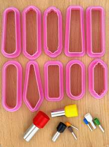 18pcs/Set Long Strip Clay Earring Molds