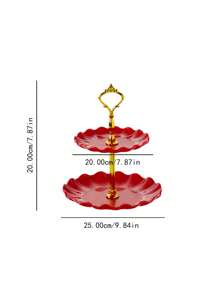 Plastic 3pcs/4pcs Cake Stand (2pcs/3pcs Stand And 1pc Accessory), Multilayer European Style Dessert Tray For Home And Daily Use,Kitchen,Christmas Gift Back To School - Multicolor - View 14
