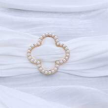 1pc Summer Pearl Round Dual-Use Scarf Button Heart-Shaped Simple Fashion Multi-Functional Knot Button - Multicolor - View 7