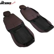 4PCS Universal Seat Covers Black/Brown/Beige/Red For Most Cars SUVs Trucks 04 Style PU & Leather Waterproof Easy Clean Auto Car Driver Passenger Side Seat Cushion Protector Cover Interior Car Accessories Holiday Auto Upgrade For Men - 棕色 - 查看 3