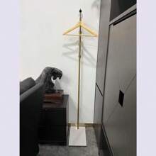 1pc Free Standing Coat Rack, Bedroom Movable Lightweight Simple Clothes Hanger With Single Pole, Small Indoor Home Hat Rack - Multicolor - View 5