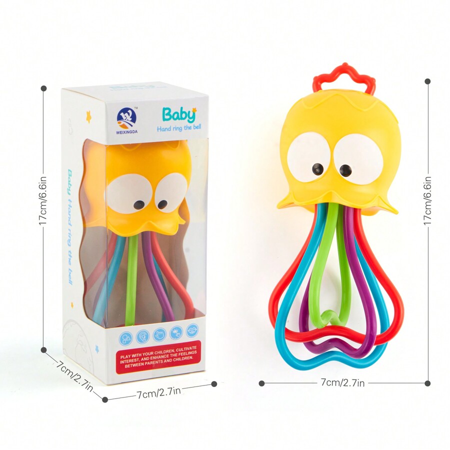 Baby Teething Toy With Sand Hammer Sound Enhancing Grasping Ability