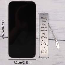 Personalized Stainless Steel Bookmark, Creative And Artistic Titanium Steel Gift Bookmark - Silver - View 2