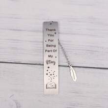 Personalized Stainless Steel Bookmark, Creative And Artistic Titanium Steel Gift Bookmark - Silver - View 6