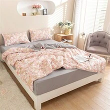 1pc Washed Rocca Summer Quilt, Bedroom Living Room Use - Sea Of Flowers - View 9