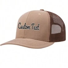 GINPAI Gorras de camionero bordadas con nombre y texto personalizado para hombres y mujeres, gorra de malla ajustable Snapback ideal para actividades al aire libre, béisbol, etc.