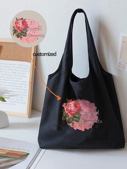 Bag, Women's Bag, Handbag, Handbag, Solid Color Women's Bag, Large Capacity, Gift, DIY, Birthday Gift, Travel, School, Halloween, Christmas, Custom Photos, Custom Name, Suitable For Travel, Travel Essentials, Ladies' Handbag