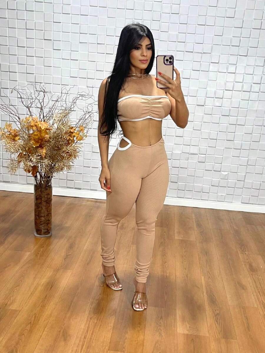 Women Two-Piece Outfits - Màu be - Xem 1