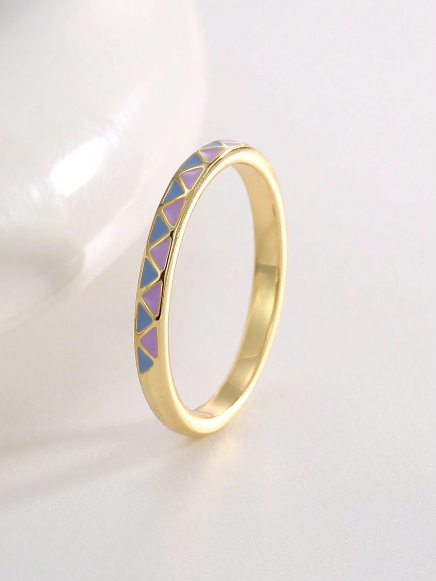 Anello In Argento 925 Per Donne - Design A Fascia Con Taglio Diamantato, Placcato Oro Bianco, Regalo Elegante