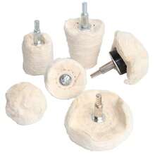 Bộ 21 miếng đánh bóng vải nỉ trắng, thích hợp cho kim loại nhôm, thép không gỉ, crom, đồ trang sức, gỗ, nhựa, gốm sứ, thủy tinh - Bánh xe vải 21 chiếc - Xem 5