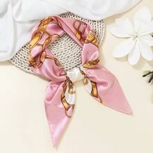1Pc 90*90Cm Dây Thắt Lưng In Lụa Tổng Hợp Khăn Bandana Vuông Để Sử Dụng Hàng Ngày Trong Tất Cả Các Mùa Khăn Bandana, Dây Buộc Tóc, Băng Đô Lý Tưởng Để Trang Điểm Cho Bạn - Nhiều màu - Xem 5