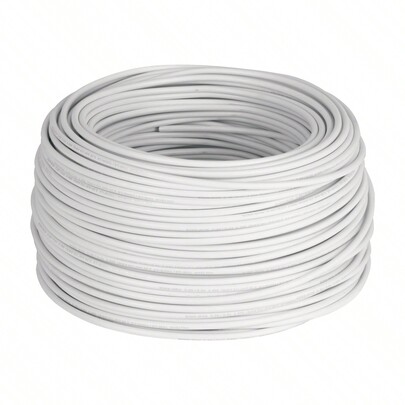 Rollo de 100 m de cable cobre thhw-ls blanco # 10 awg cab-10b volteck 46055