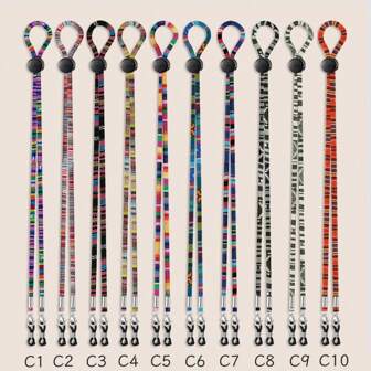 1 件波西米亚风时尚眼镜链绳太阳镜挂绳颈带防风面罩挂绳眼镜配件可调节面罩固定器男士眼镜配件