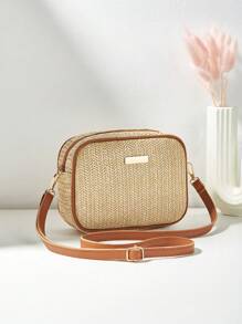 Borsa a tracolla colorata intrecciata di moda da donna