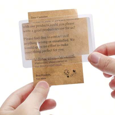 1pc/2pcs/3pcs Portable Fresnel Lens Credit Card Magnifier Set - 3X Pocket Magnifying Glass, Suitable For Wallet, Jewelry And Reading Aid