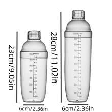 1pc Protein Shake Shaker Cup, DIY Milk Tea Set, Lemon Tea Making Tool, Bar & Restaurant Muddler, Manual Shaker Pot & Strainer, Milk Tea Shop Mixing Cup Sports Bottle, Water Bottle For Outdoor - Multicolor - View 8