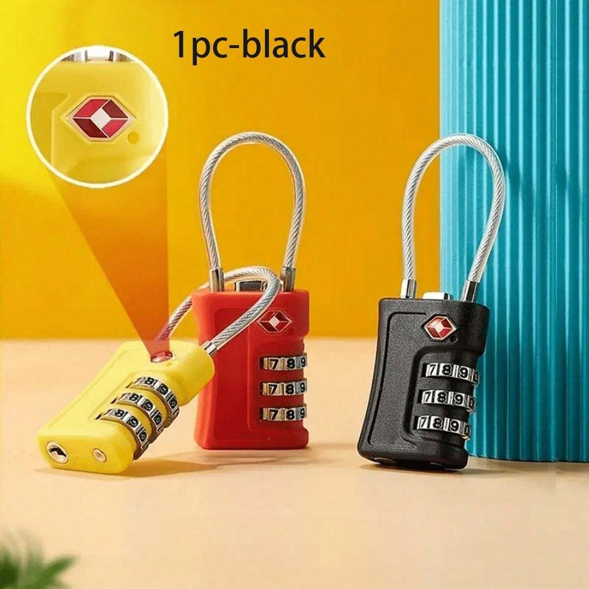 Lucchetto con combinazione a 6 cifre, per uso esterno, codice di password, per palestra, armadietti, valigie, valigie, colore nero