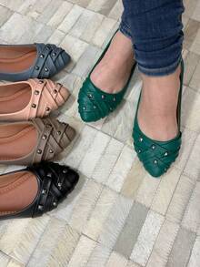 Women Flats - Màu hồng gỉ - Xem 5