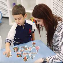 50 Miếng dán giải phẫu thú vị, Miếng dán giải phẫu sinh học dành cho học sinh, giáo viên, Miếng dán vinyl chống thấm nước cho chai nước, máy tính xách tay, sổ lưu niệm, miếng dán giải phẫu người - Trộn màu sắc - Xem 9