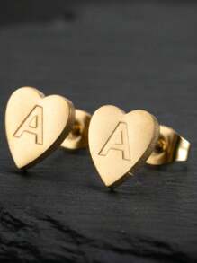 1 对不锈钢 26 个 A-Z 首字母耳钉小号字母名字耳环 DIY 耳环直销 - ED26 - 查看 33