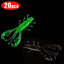 20pcs Soft Lead-Free Artificial Shrimp Lures Set With Life-Like Shrimp & Crawdad Shape For Texas Rig & Drop Shot Rig Fishing - Multicolor - View 3