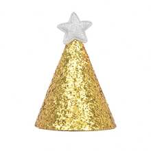1pc Star Shaped Pet Hat With Glitter, Suitable For Small Cats And Dogs Birthday Parties, Photo Props - Multicolor - View 7