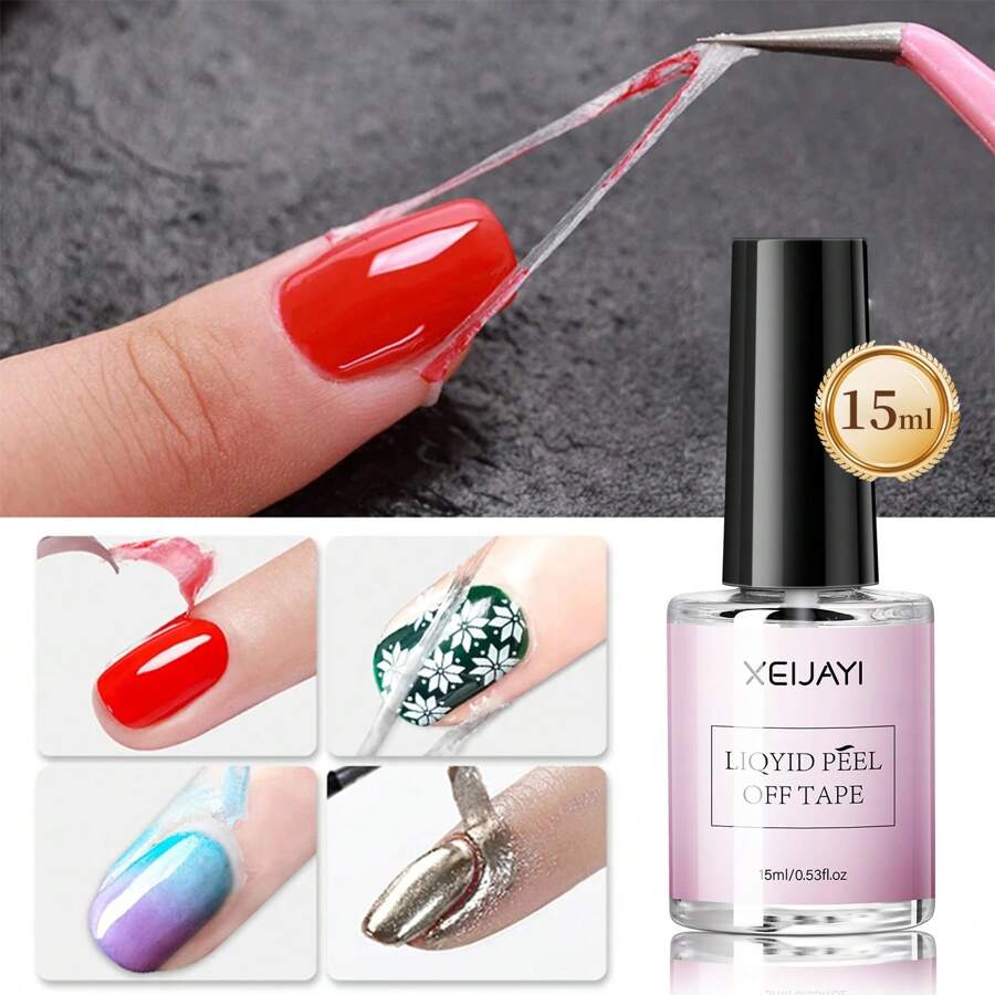 XEIJAYI Gel Polish Latex Liquid Nail Simple Peel Off Cuticle Guard For Nail Polish Nail Art Liquid Latex Barrier Protector Gel Polish Manicure Nails Design Gift For Women - White - View 1