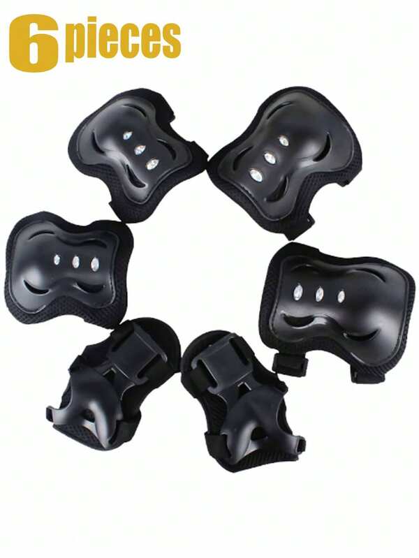 BOSONER 6pcs Children's Roller Skating And Ice Skating Pad Set: Knee Pads And Elbow Pads For Age 3-12 Girls/Boys, Kids Protective Gears For Skating, Cycling, BMX Biking, Skateboarding, Inline Skating, Scooter Riding Sports