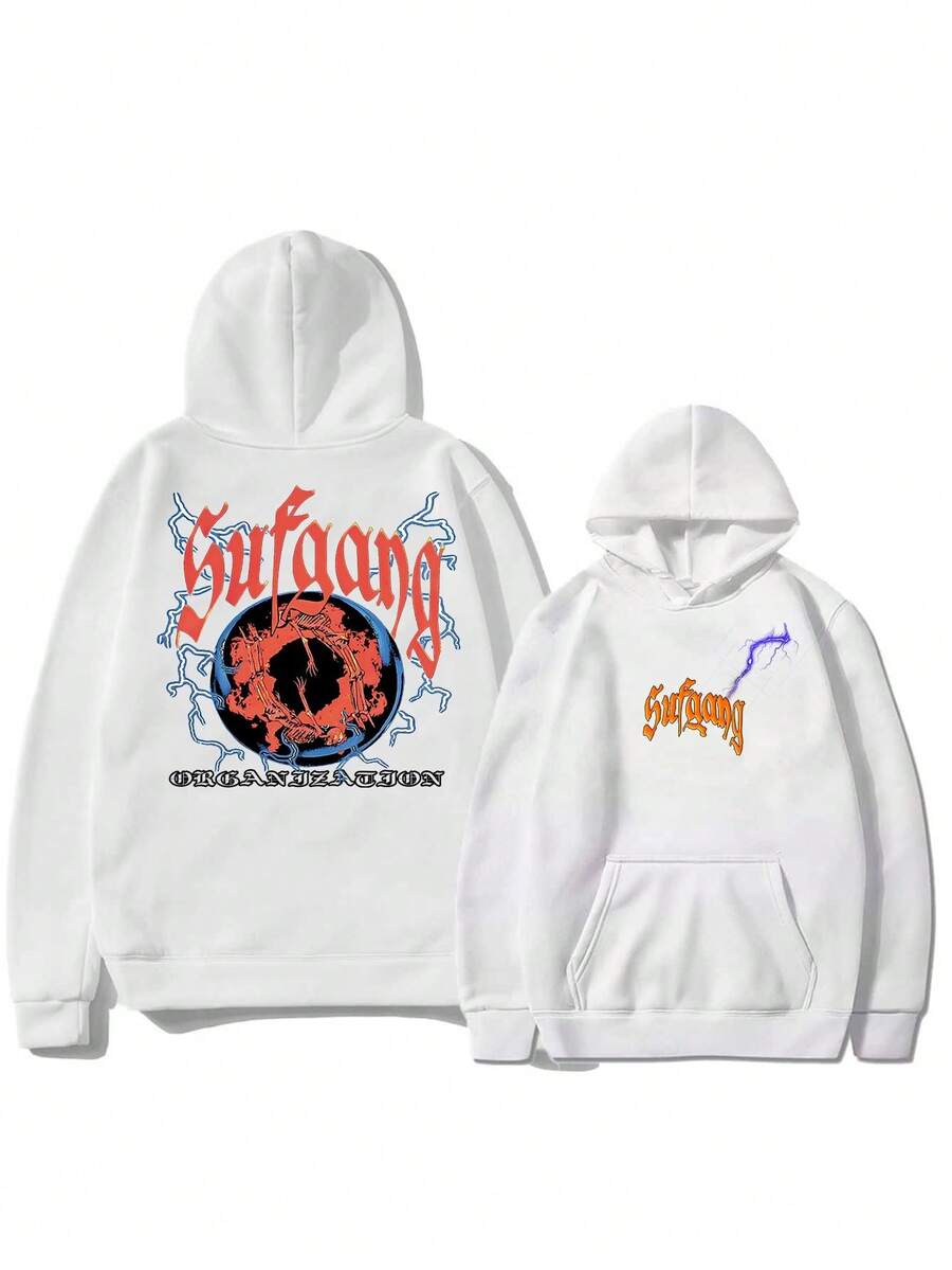 Men Hoodies - 白色 - 查看 1