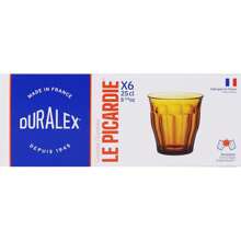 Duralex Set Of 6 25Cl Amber Picardie Glasses Classic And Elegant Design Ideal For Decorating The Table | Set Of 6 25Cl Amber Picardie Glasses, Resistant And Functional, Offer Total Versatility In Use To Serve Any Hot Or Cold Drink, Perfect For Everyday And Special Events - Multicolor - View 7