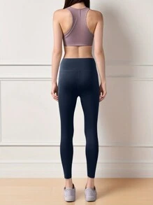 YINGHU Women's Quick-Dry High-Waist Yoga Pants With Pocket, Butt-Lifting And Breathable, Tight-Fitting, Tummy Control, Running/Fitness Pants