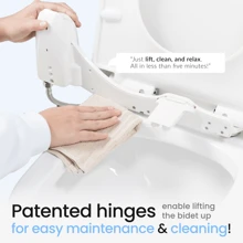 LUXE Bidet NEO 320 Plus - Only Patented Bidet Attachment For Toilet Seat, Innovative Hinges Clean, Slide-In Easy Install, Advanced 360° Self-Clean, Warm, Dual Nozzles, Feminine & Rear Wash (Chrome, Rose Gold, White) - 白色 - 查看 2