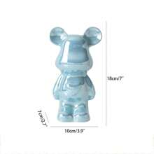 18cm Ceramic Bear Figurine, Lovely Cartoon Action Figure Home Decor Ornament For Living Room, TV Cabinet, And Cabinet, Exquisite Gift For Decoration Birthday - Multicolor - View 3
