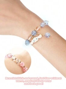 Sanrio Genuine Sanrio Bracelet Cute Hello Kitty Pendant Sweet Necklace Kitty Cat Kuromi My Melody Cinnamoroll Set Birthday Gifts Cartoon Jewelry Accessories (Some Parts May Be Random)