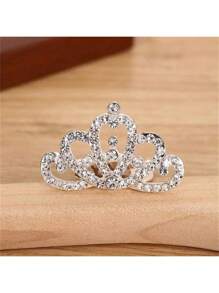 Koreanischer Stil Prinzessinnenkrone Strass Haarkamm Kinderhaarspange, Braut Haarschmuck Haarclip Accessoire
