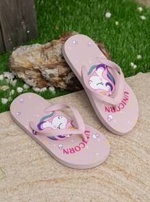 儿童卡通人字拖，轻便舒适，适合沙滩、泳池、居家、户外活动，儿童拖鞋