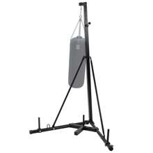 Foldable Punching Bag Stand, Height Adjustable Heavy Duty Boxing Bag Stand, Heavy Bag Stand Steel Sandbag Rack Freestanding Up To 150 Lbs For Home Gym Fitness (Only Stand) - Black - View 3