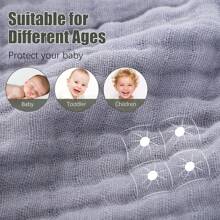 1pc Newborn Hooded Baby Bath Towel, Swaddling Blanket, And Soft, Absorbent Hooded Baby Wrapping Cloth, Essential For Infants And Toddlers - Light Red - View 3