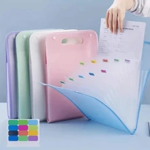 Portable Student Exam Paper Organizer With Vertical Accordion Style, Multi-Layer A4 Size Large Capacity Subject Sorting Storage Bag For File Folder And Document, Suitable For Exam Paper And Stationeries Sorting And Storage
