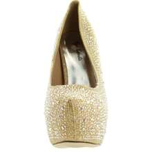 Zapatos de tacón de mujer Brillante Liso Guay Elegante Sexy - Dorado - Ver 4