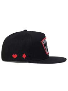 2024 New Fashion Hip Hop Cap Men Women Adjustable Playing Card Embroidered Baseball Cap Outdoor Sun Hat Unisex Snapback Hat - Black - View 6