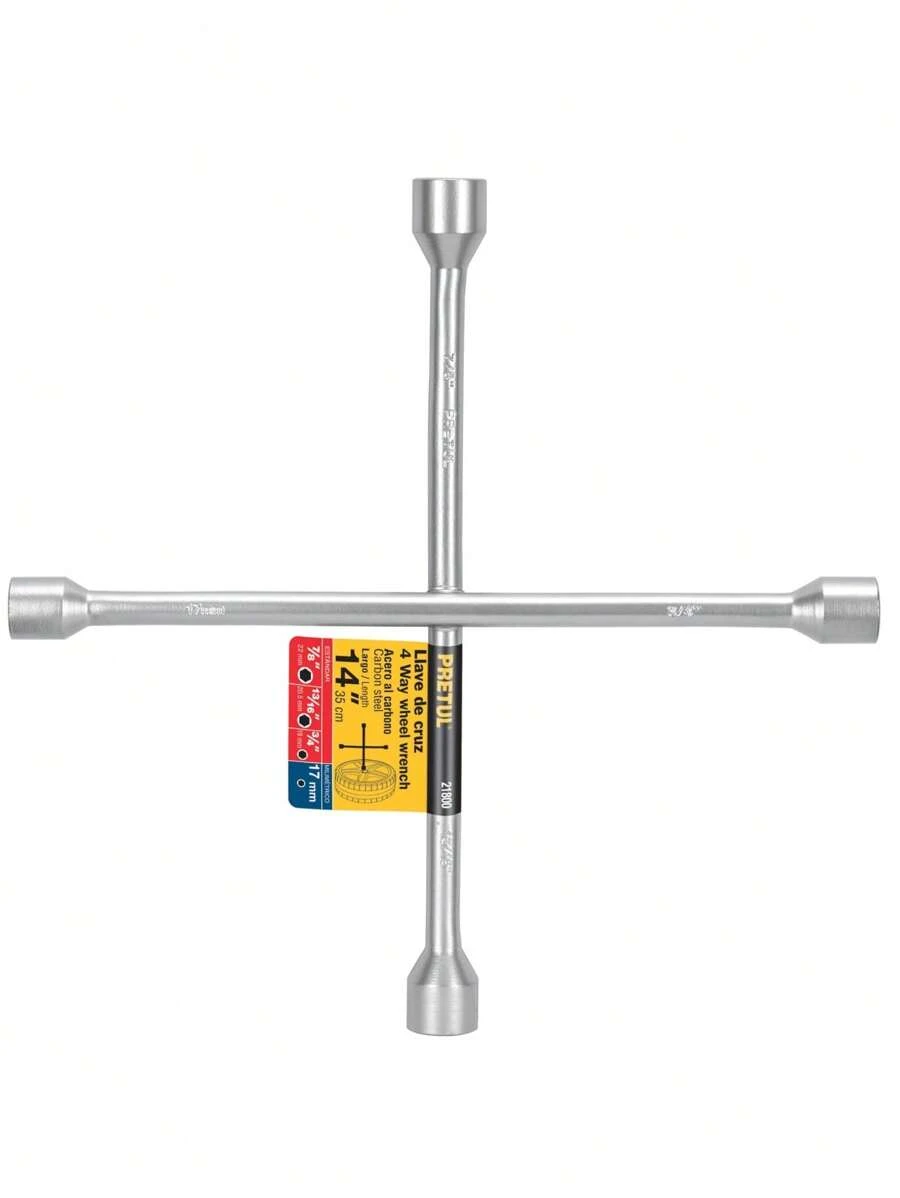 Llave de cruz 14" galvanizada, Pretul LLCR-14P - Plateado - Ver 1