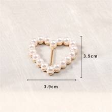 1pc Summer Pearl Round Dual-Use Scarf Button Heart-Shaped Simple Fashion Multi-Functional Knot Button - Multicolor - View 11