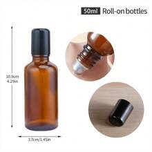 1 Peça frasco de rolo cor de café capacidade de 100ml/50ml/30ml/20ml com dispensador de 3,53oz/1,76oz/1,06oz/0,7oz, frasco vazio perfeito para enchimento de óleos essenciais, fragrâncias, perfumes, batons, gloss labiais, entre outros. Frasco vazio, frasco para fragrância, dispensador cosmético, recipiente de maquiagem portátil para viagens. Perfeito para uso em viagens, spa e em casa. - Café - Visão 11