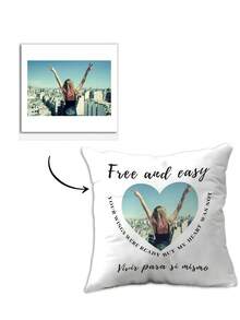 個性化枕套家居裝飾坐墊套，印有情人節、聖誕節、感恩節、新年、嬰兒照片、情侶照片、家庭照片。僅單面印刷不含枕芯。 - 彩色 - 查看 4