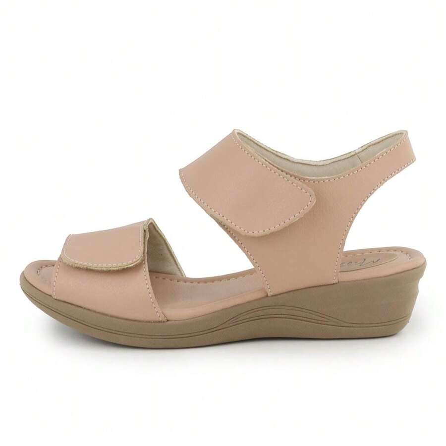 Women Flat Sandals - Màu hồng gỉ - Xem 1