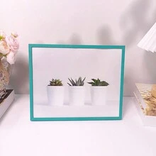 1pc Minimalist Style Picture Frame, Can Be Placed Horizontally Or Vertically, Suitable For Display On Tabletop Or Wall Decoration, For Living Room, Bedroom, Study, Hall, Gallery Etc. (Picture Is For Reference Only, Photo Paper Included Randomly)