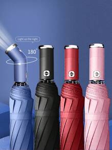 1入組素色自動雨傘 - 粉色 - 查看 2